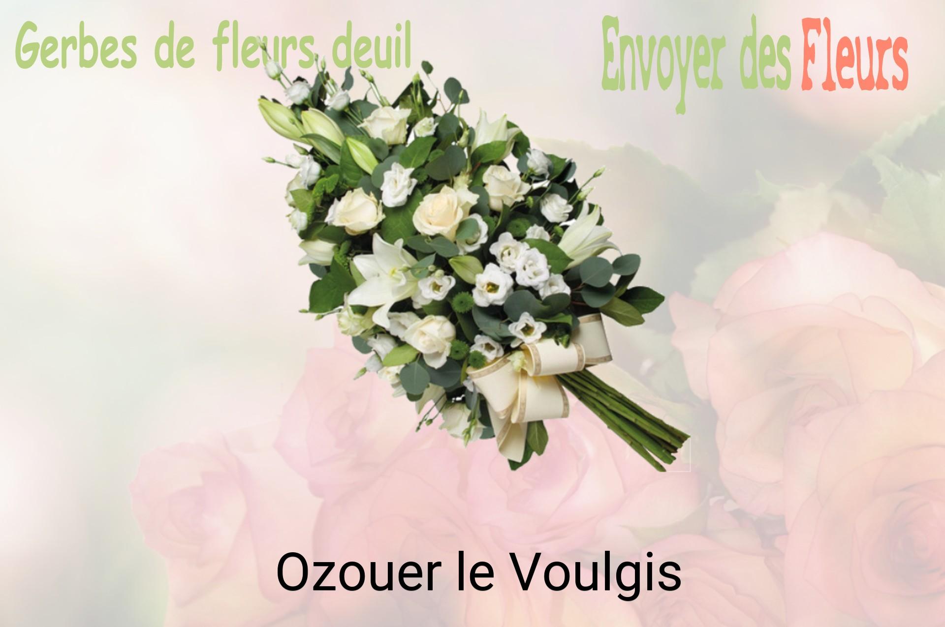 Gerbe de fleurs de deuil livrée à Ozouer-le-Voulgis